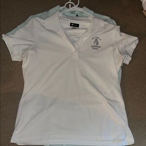 White Polo Shirt with Embroidered Logo